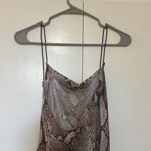 Cotton Candy LA Sheer Snake Print Blouse Women S - Picture 5 of 7